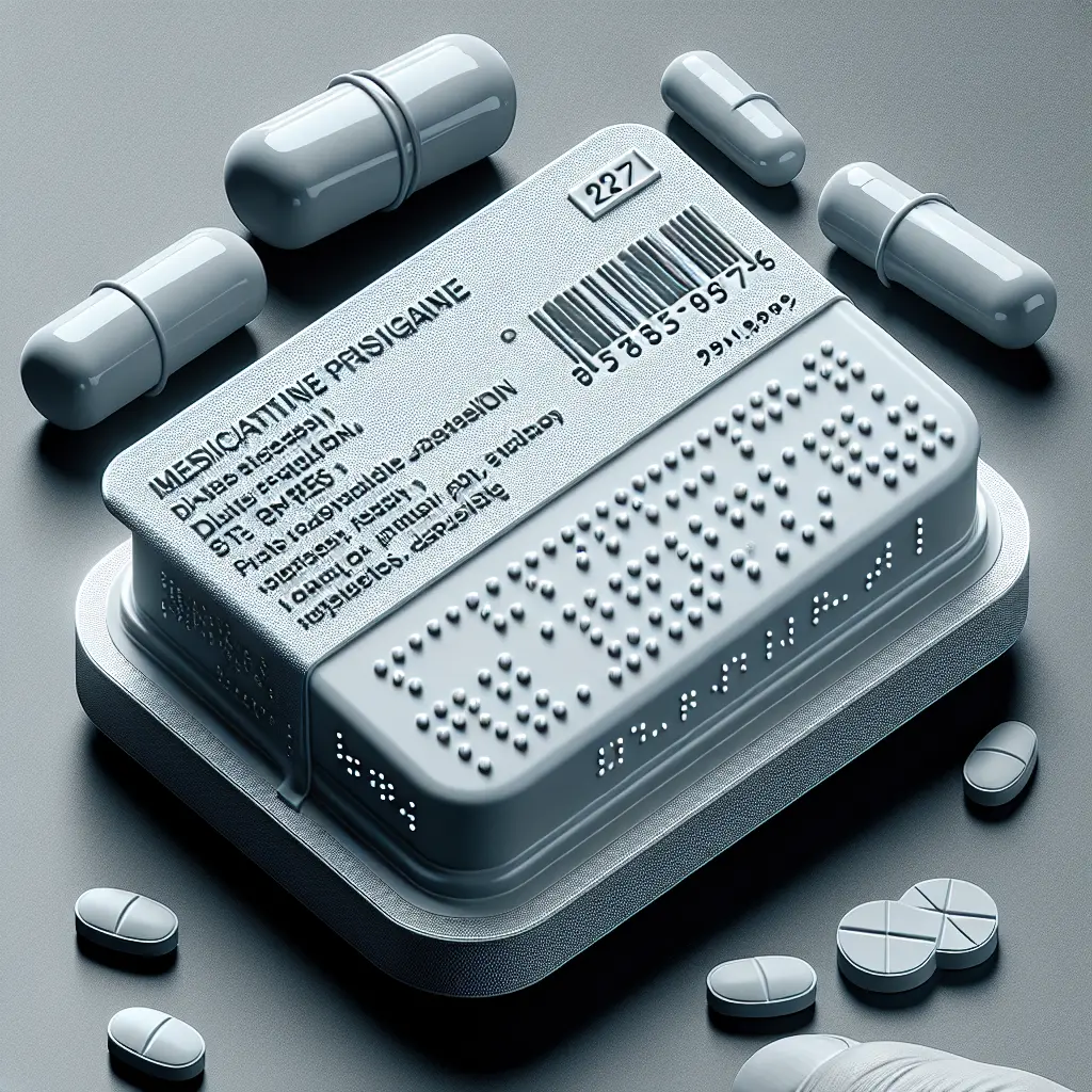 Brailleschrift auf Medikamentenpackung